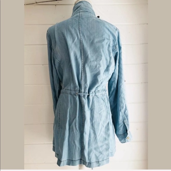 Skies Are Blue Chambray Utility Jacket Stitch Fix - Picture 3 of 6